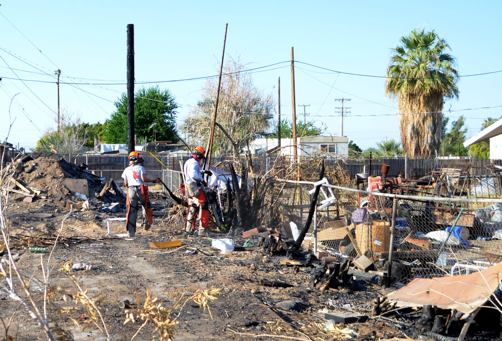 Niland fire cleanup efforts underway